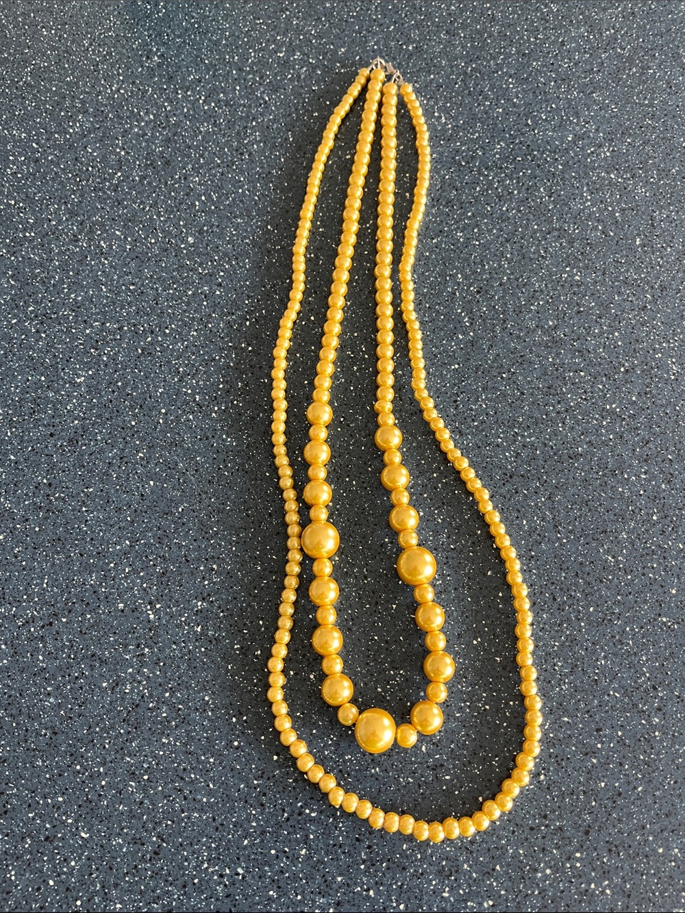 Gold faux Pearl Bead Layered Necklace - Women Jewelry